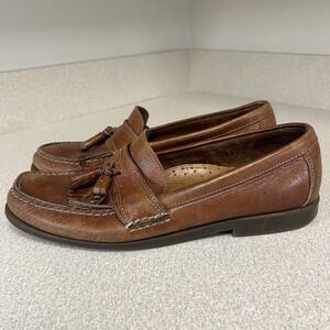 Dexter Brown Penny Loafers Tassels Stitching Detail Western Size 10 M